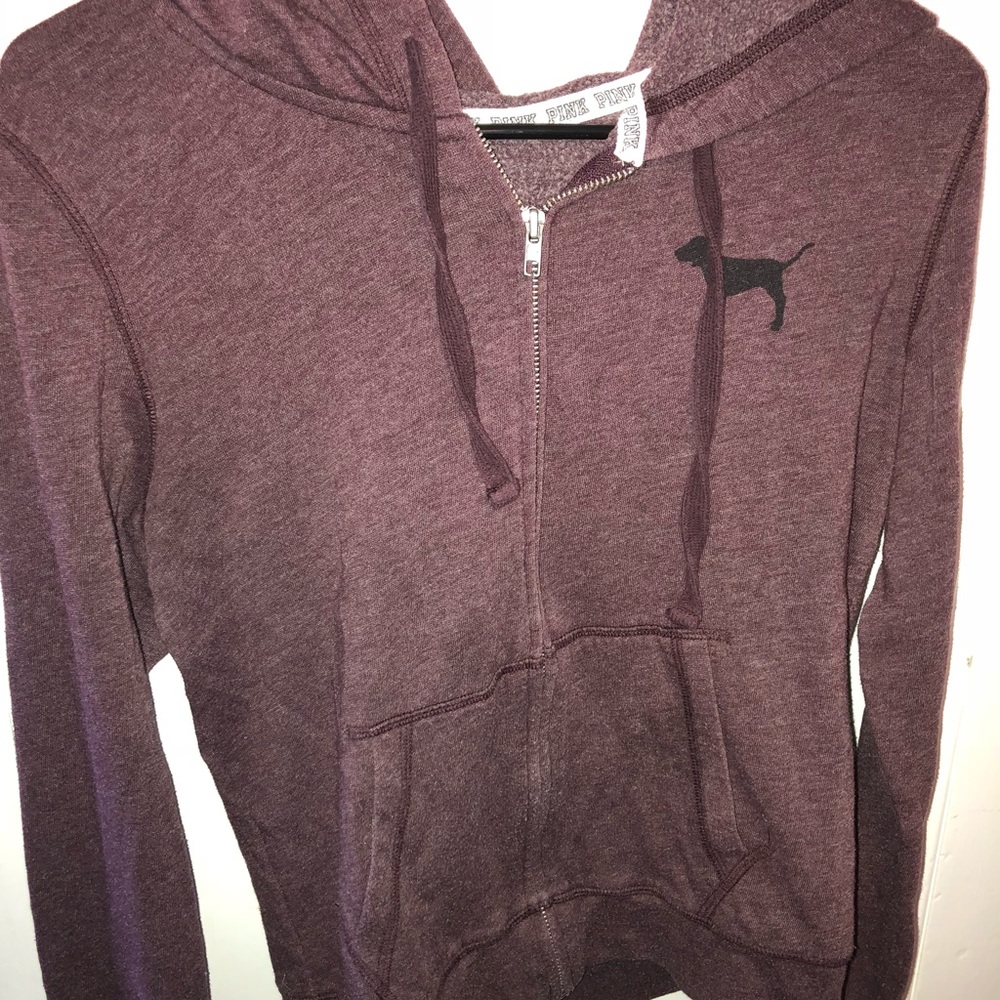 Maroon zip cup from PINK